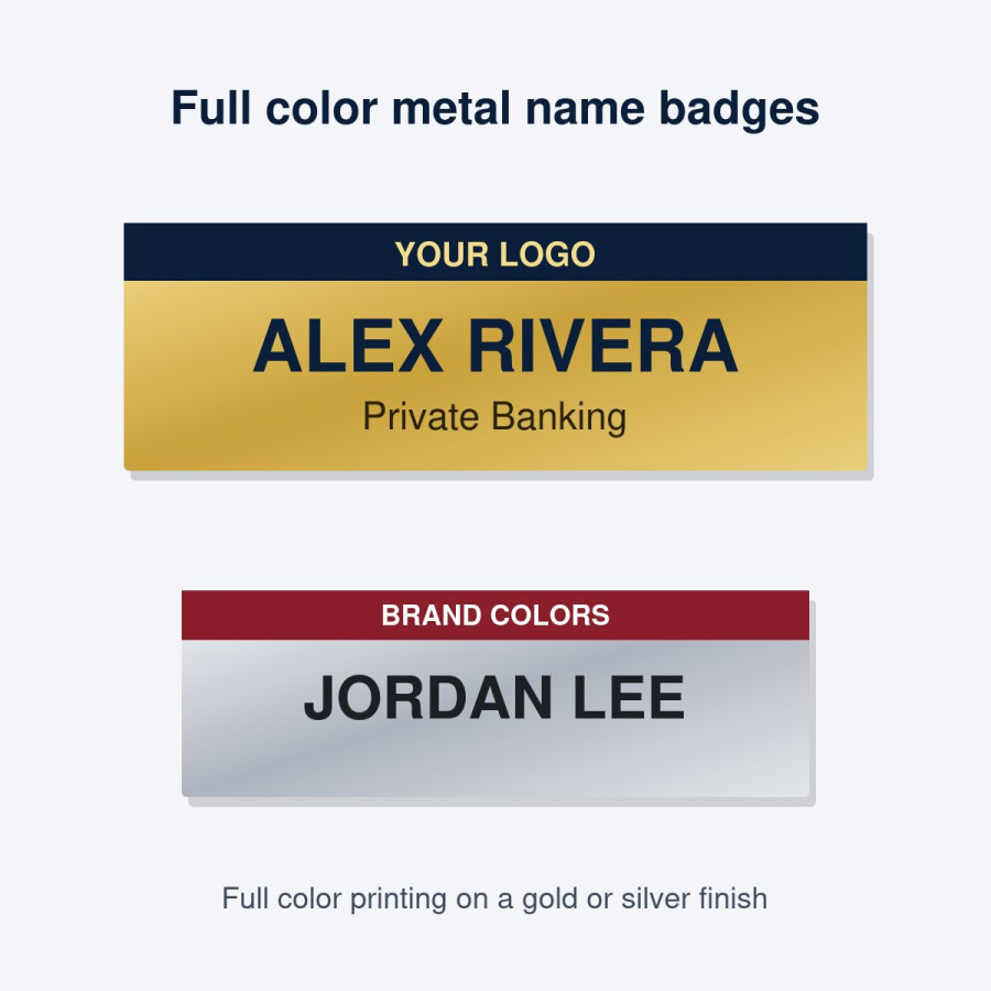 Full Color Metal Name Badges