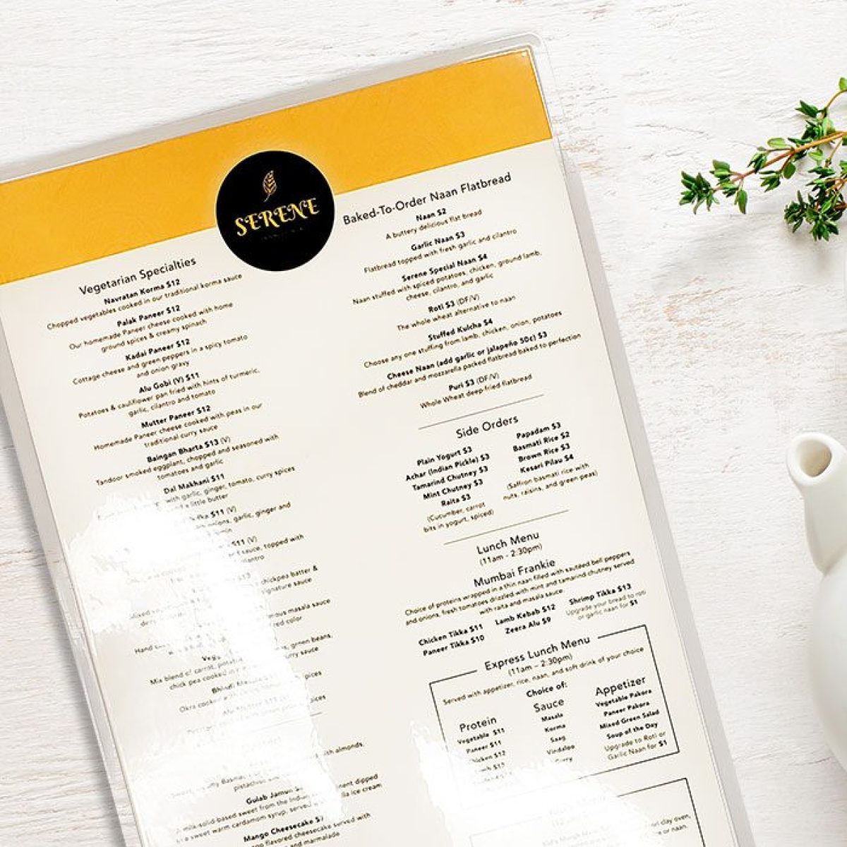 Reflective Yard Flagging Laminated Menus | Custom Printing | Printsive