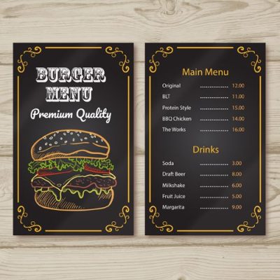 Waterproof Menus