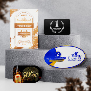 Raised Metallic Foil Flyer Shapes